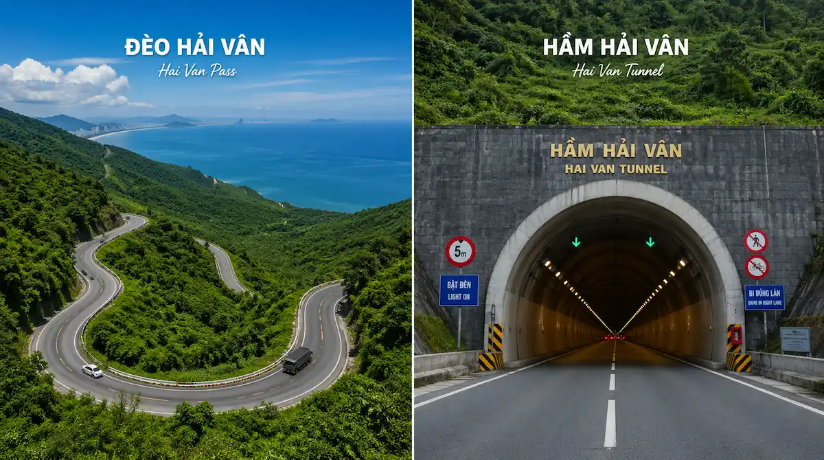 5 cách di chuyển từ Đà Nẵng đến Huế: Thời gian & Kinh nghiệm Đèo Hải Vân và Hầm Hải Vân